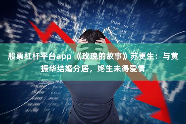 股票杠杆平台app 《玫瑰的故事》苏更生：与黄振华结婚分居，终生未得爱情